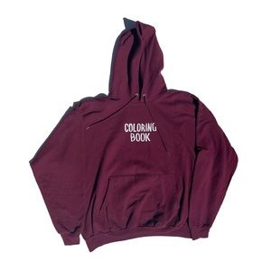 Chance the Rapper The Coloring Book Angel Maroon Hoodie size XXL Hip Hop
